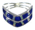 Lapis And Opal Genuine Sterling Silver Ring Size 6-3/4 AX54008